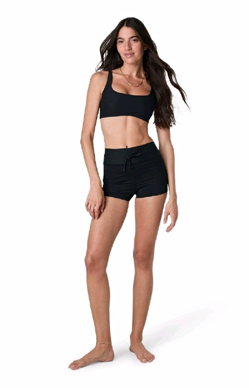 Vuori Women's Black Swim Shorty Swimsuit Bottoms Size Medium